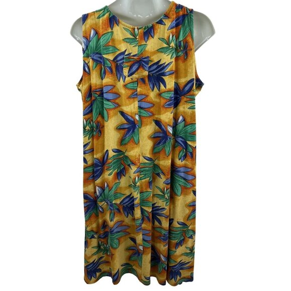 3X Tropical Sleeveless Summer Dress Comfy Flowy Vacation By Classic Elements - Picture 2 of 10